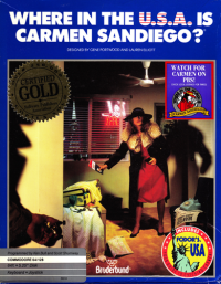 Where in the USA is Carmen San Diego Commodore 64 US box art